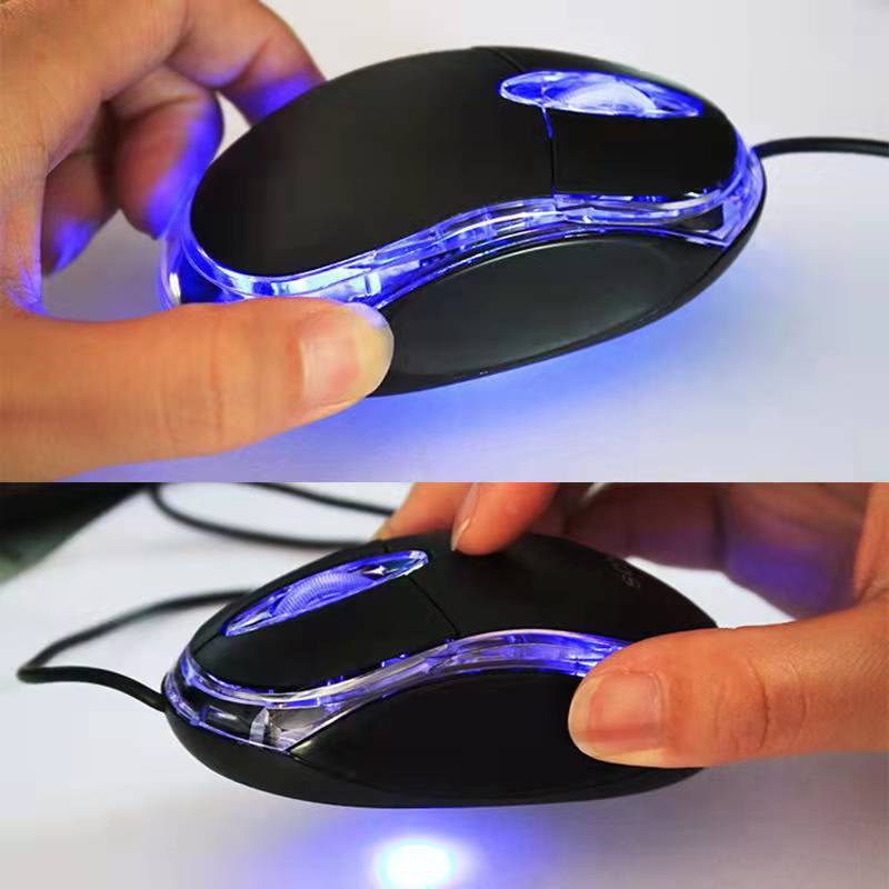 Small optical mouse colorful wired USB portable compact business gift mouse universal mouse