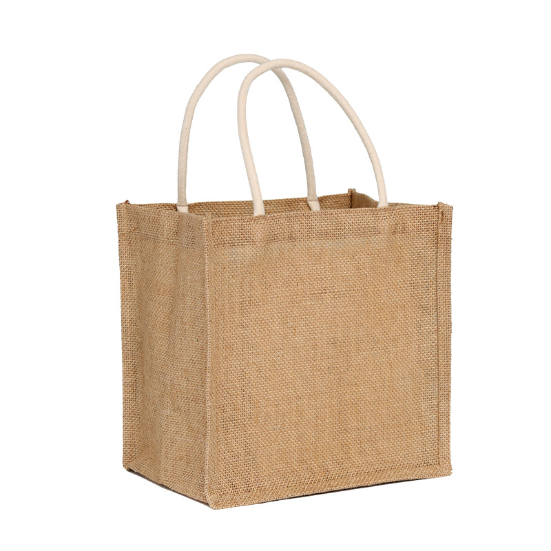 Canvas linen bag custom linen handbag gift cotton bag muji portable jute bag linen bag wholesale
