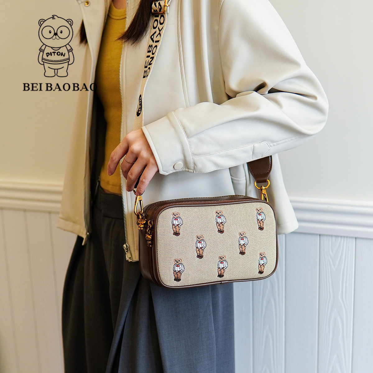 North Bag Source Factory Bag Women's Cartoon Women's Canvas Bag 2025 Casual Shoulder Crossbody Bag
