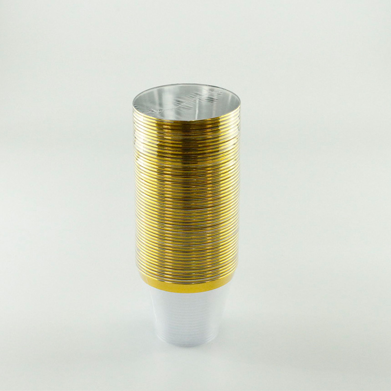 9oz bronzing plastic cup disposable wine glass Western food cup drinking utensils Cup