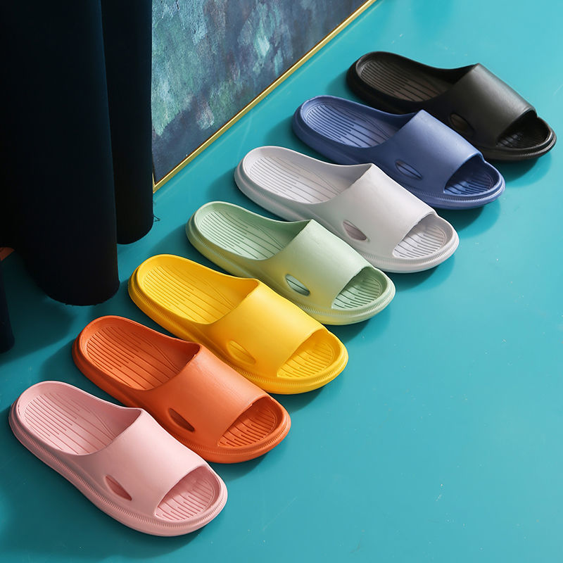 Daily Use Indoor Household Soft Bottom Slippers Bathroom Bathing Non-Slip Sandals for Couple Summer Men's Home Shoes