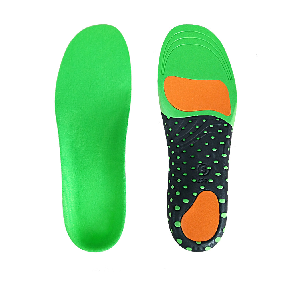 EVA Increased Sports Insole Men's Shock Absorption Breathable Sweat Absorbing High Elastic Comfortable High Arch Foot Flat Foot Support Correction