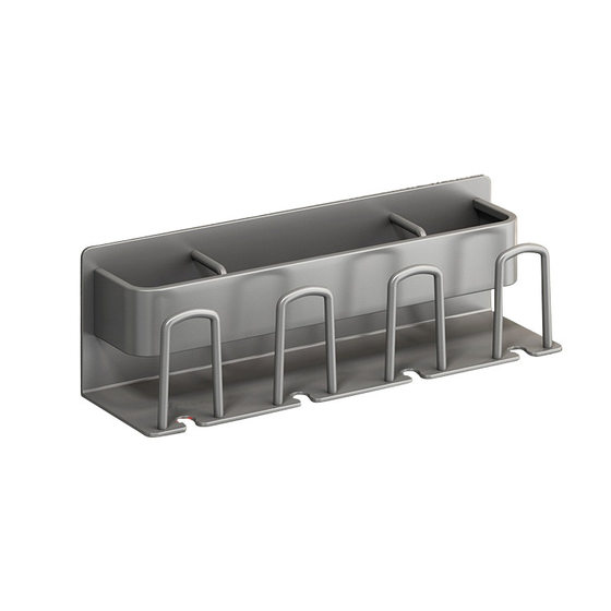 Gun Grey Toothbrush Storage Rack Punch-free Electric Toothbrush Rack Toilet Tooth Cup Storage Wall-mounted Mouthwash Cup Rack