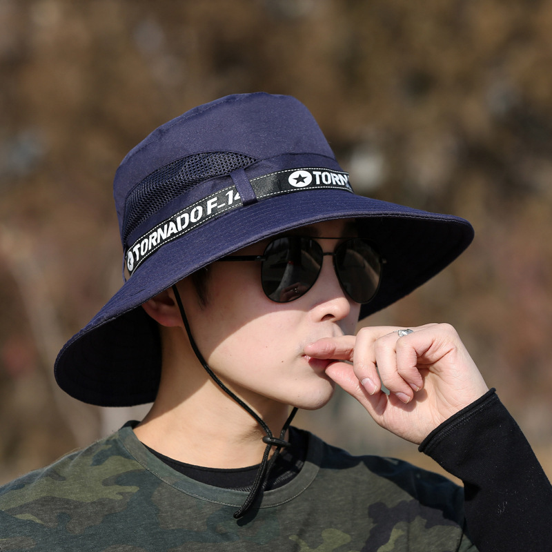 Hat Beni hat fisherman hat outdoor round edge hat men's travel sun hat summer sunshade riding mountaineering fishing hat