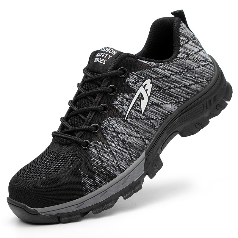 Summer Breathable Non-slip Anti-smashing Anti-piercing Labor Protection Shoes Long-standing Not Tired Steel Head Wear-resistant Work Protection Safety Shoes