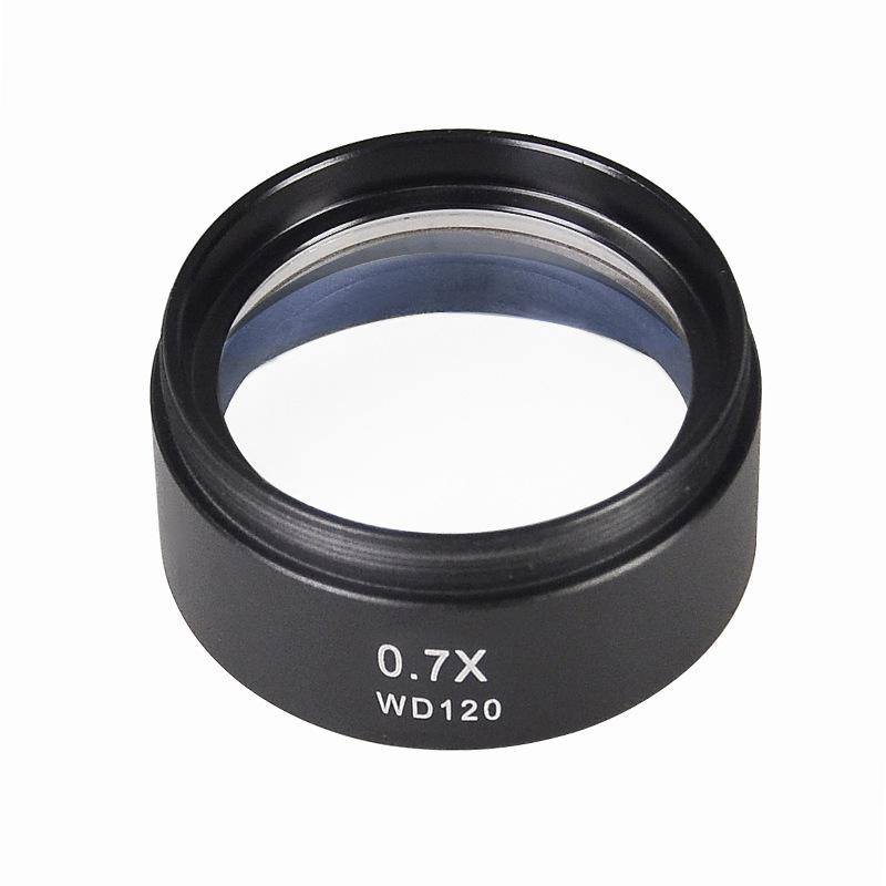 Microscope auxiliary doubling mirror industrial camera doubling mirror 0.7X 0.5X 2X objective lens 1X oil-proof mirror explosions