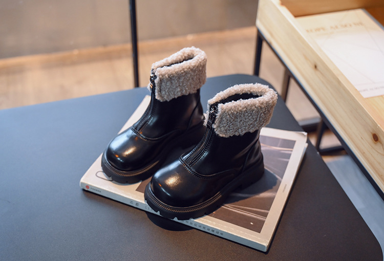 New children's cashmere warm cotton boots girls soft soled princess boots_voghion.com