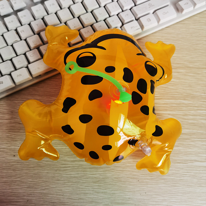 Mini Little Frog Baby Inflatable Swimming Frog Powder Yellow Green Balloon Luminous New Pendant Small Toad Inflation Toy