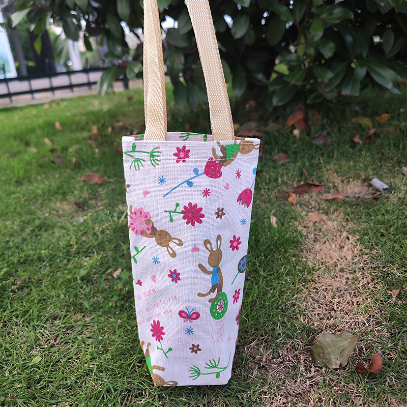 Fashion Creative Portable Canvas Bag Multi-style Ethnic Style Thermos Portable Canvas Bag Water Cup Thermos Bag