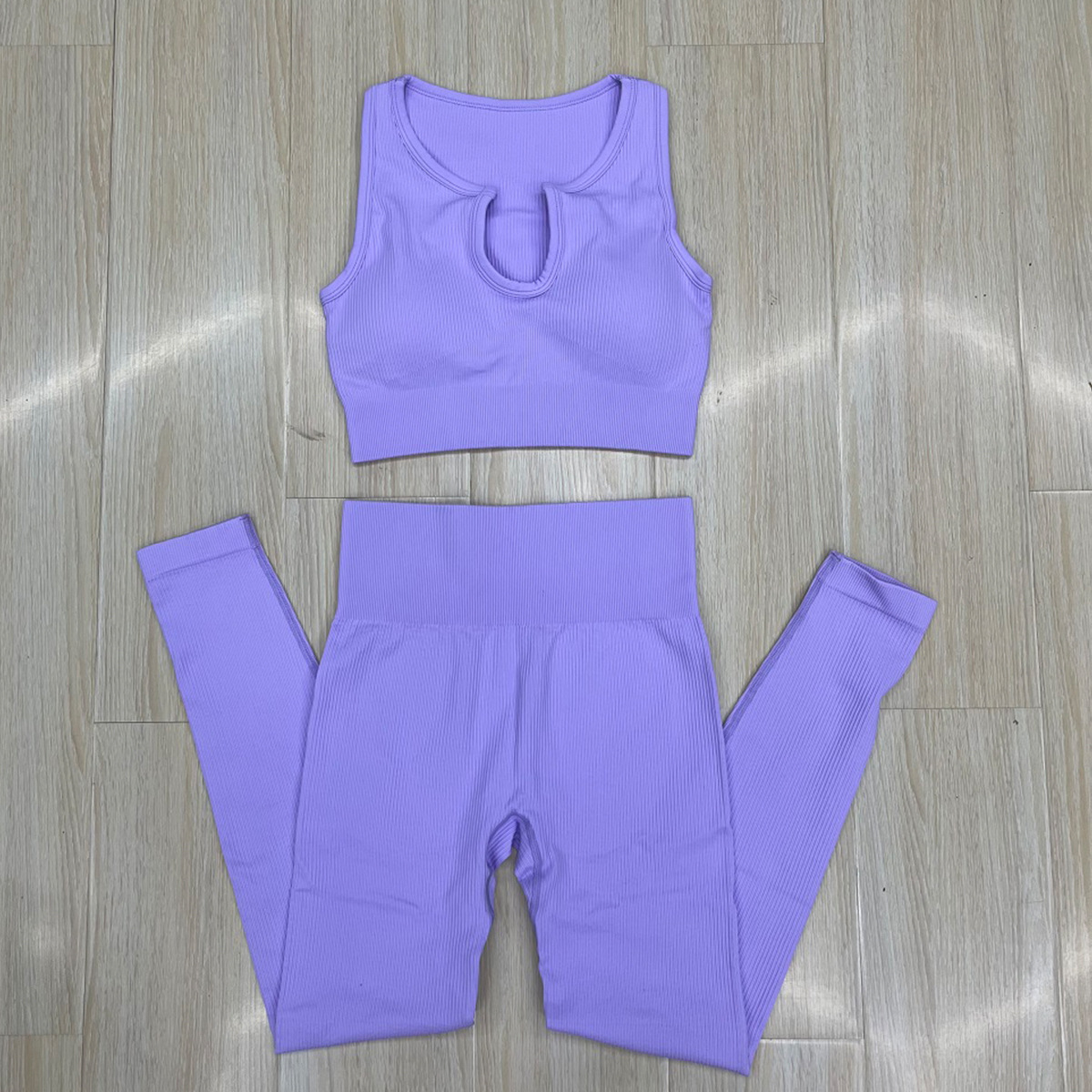 2024 spring new sexy U-shaped sports bra fitness suit peach hip trousers tight yoga clothes in stock