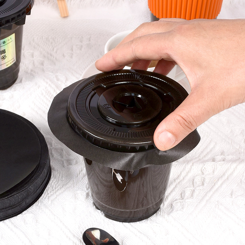 Yadu milk tea disposable leak-proof paper black special sealing film silicone oil paper drink coffee takeaway spill-proof pad paper