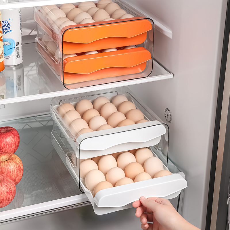 Egg storage box refrigerator storage box PET32 grid home drawer food grade kitchen egg fresh-keeping box