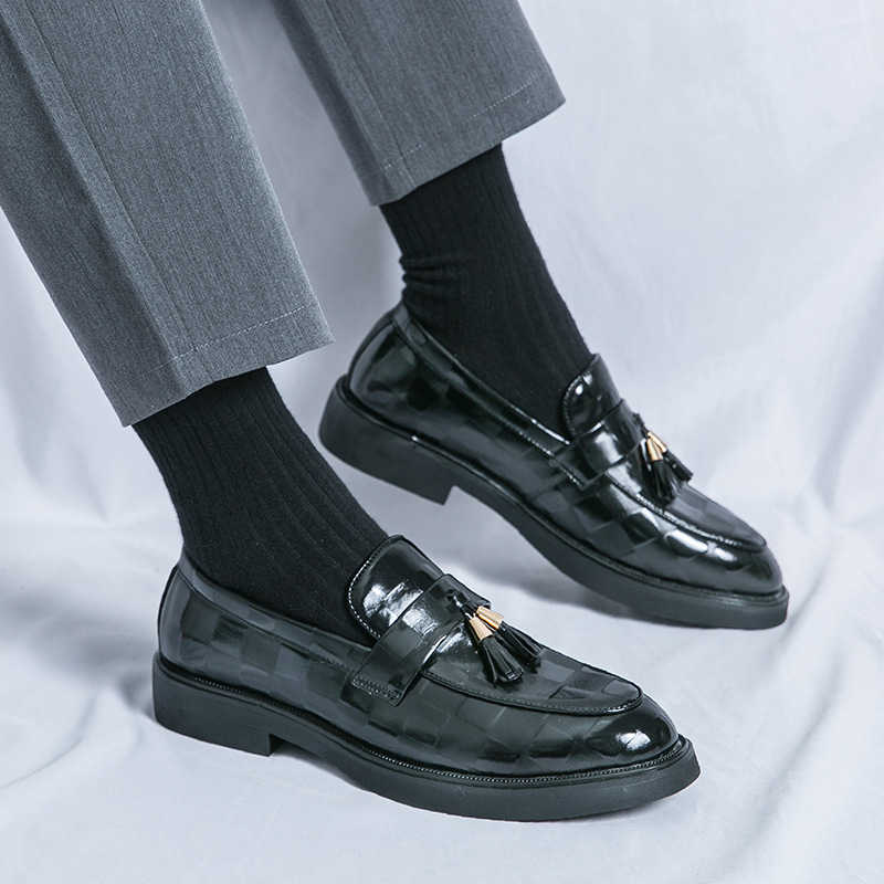 Cheap New Brock Business Casual Leather Shoes Men's Comfortable Breathable Tassel Slip-on Loafers Men