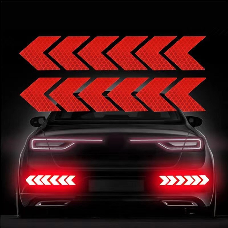 Car Arrow car stickers electric motorcycle Fender taillight warning cover scratch car reflective film waterproof