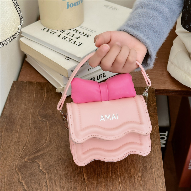Autumn New Korean style mini children girls' shoulder bag bow chain crossbody small bag parent-child bag women's bag
