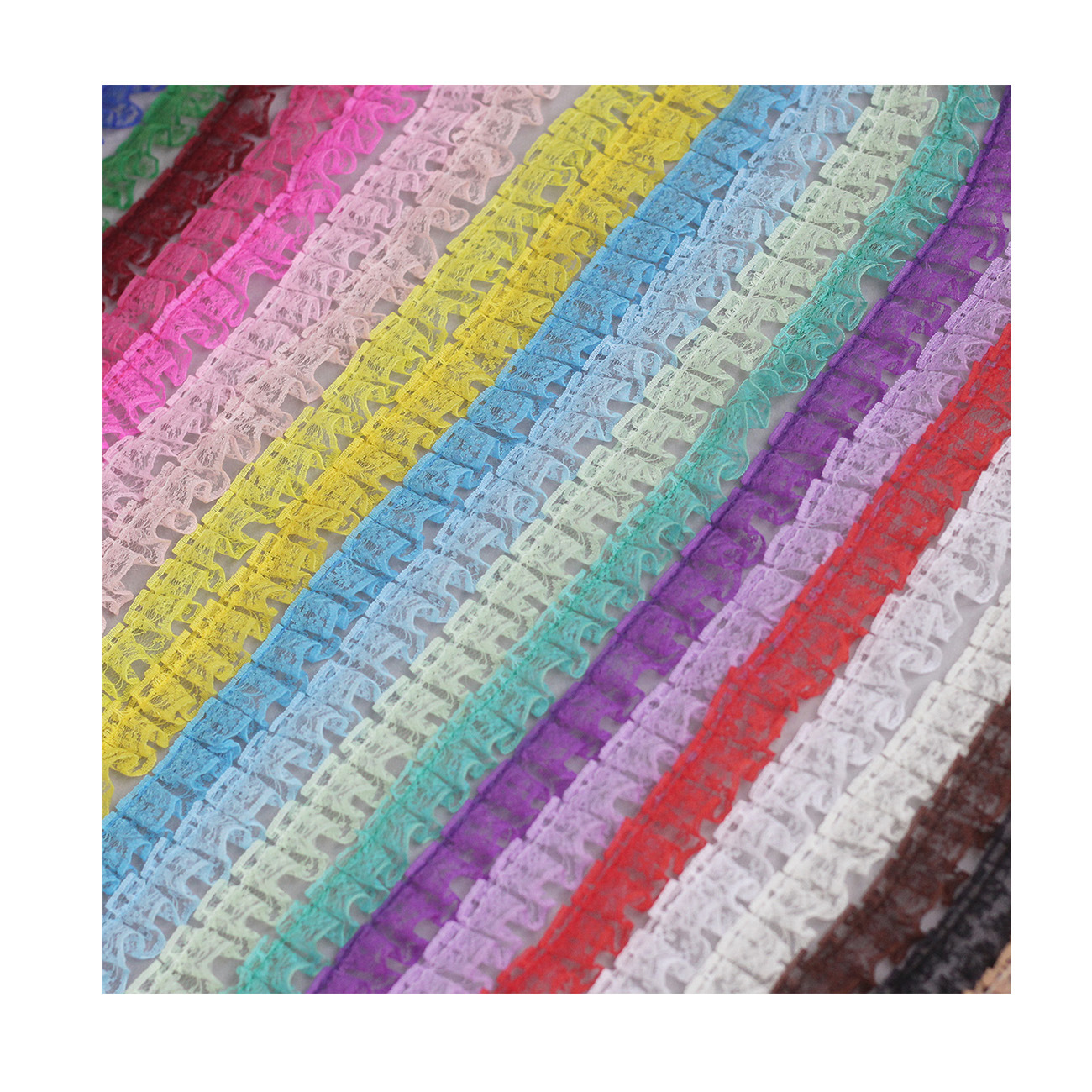 Spot 2.2cm rice 133-1 non-elastic lace DIY discount clothing hair accessories accessories pleated lace