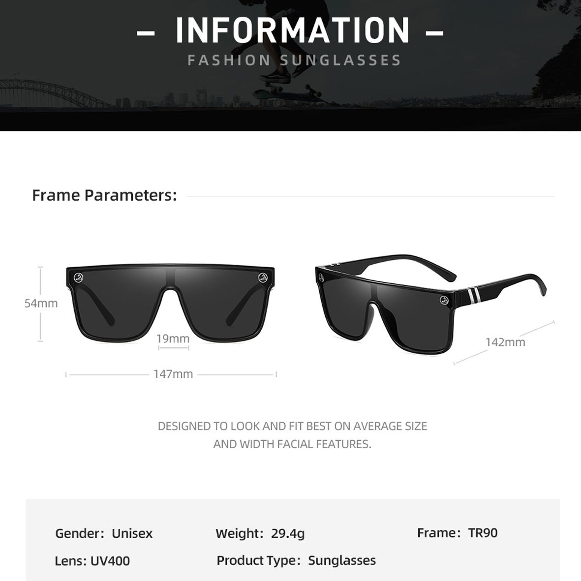 QUISVIKER new European and American fashion sunglasses unisex sunglasses UV400 UV protection eye glasses