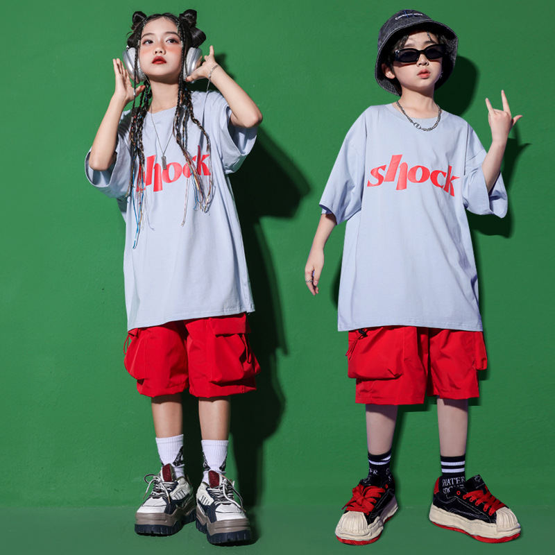 女童爵士舞服裝帥氣日系街舞演出服套裝少兒嘻哈hiphop走秀舞台潮