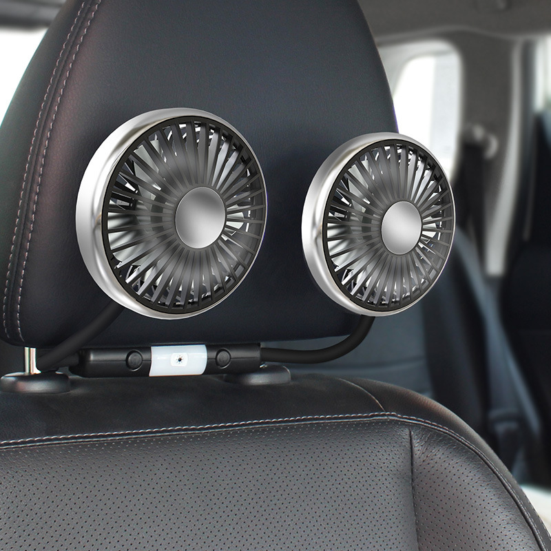 2024 New Car electric fan car rear double-headed small fan large truck supplies 12v24v universal electrical appliances