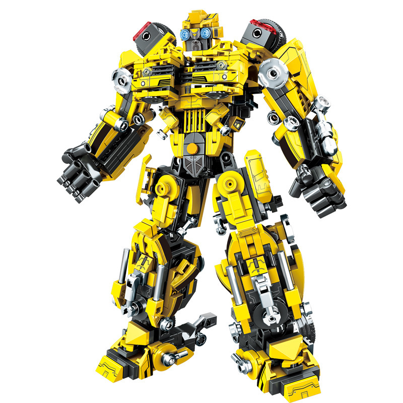Happy LW7013-14 Hornet Car Optimus King Kong Deformed Robot King Kong Model Assembled Building Blocks Toy