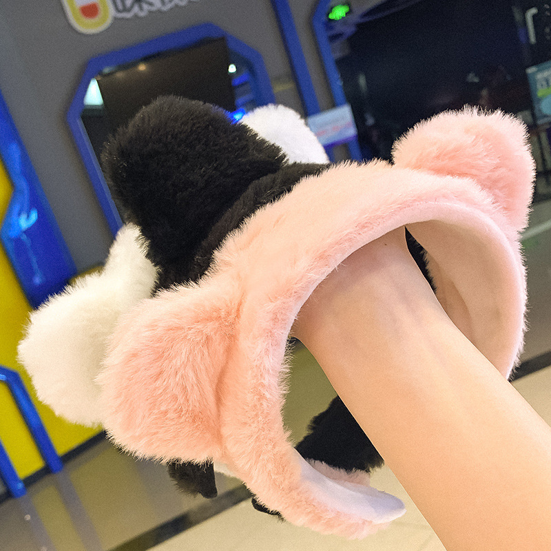 Festival Internet Celebrity All-match Plush Wide-brimmed Hair Band Headband Women's Face-washing Hair Stamp Headdress Outing Hair Accessories Hair Band Hair Stamp