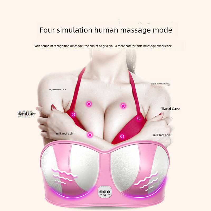 Intelligent chest massager breast kneading postpartum breast plug milk hot compress breast massage breast beauty instrument cross-border direct supply