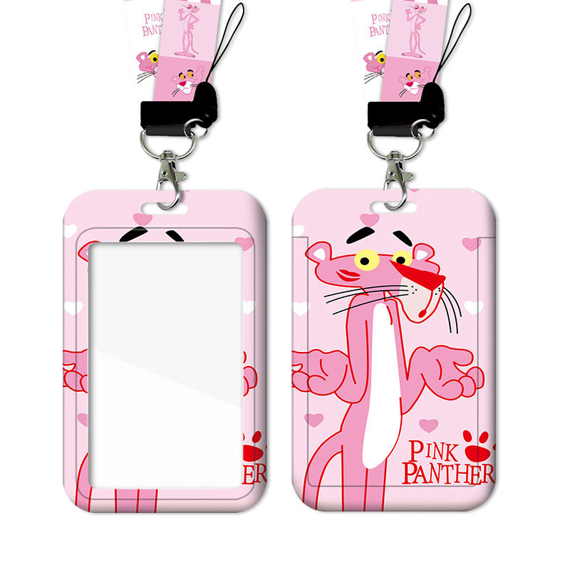 Cartoon Pink Panther Card Set Work Card Work Card Factory Card Access Card Bus Card Meal Card Set Student Pick-up Card Set