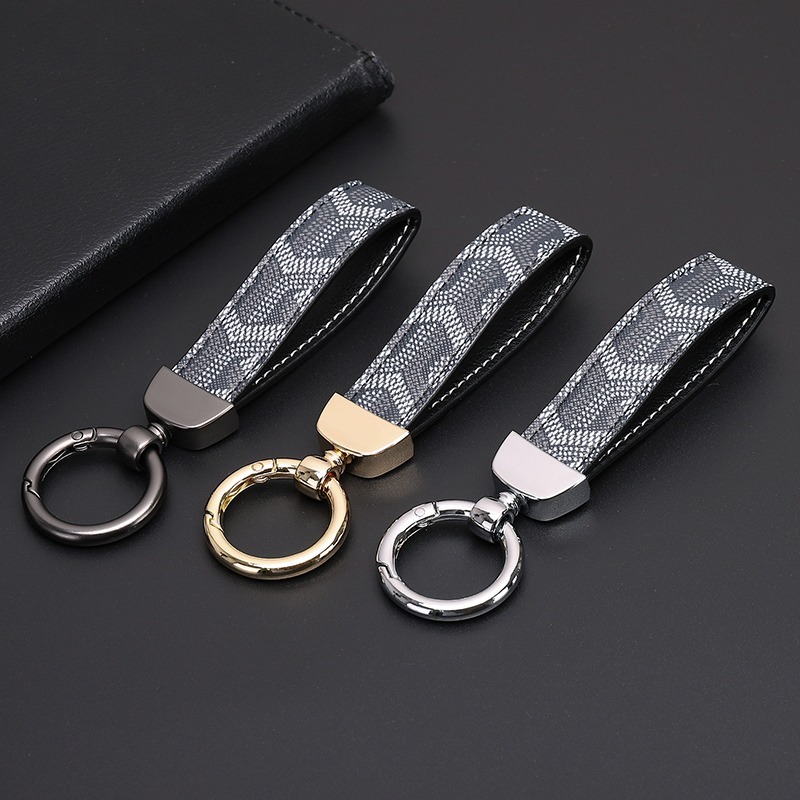 Car key chain gao file men's and women's cute simple ins online popular creative leather key chain gift luxury car buckle