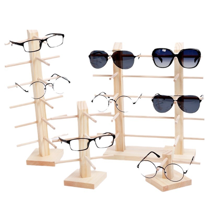 Pine wood myopia glasses frame eye display rack original wooden sunglasses sunglasses display holder