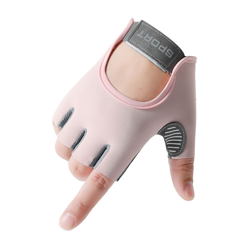 Fitnesshandskar med halva fingrar för kvinnor, träningsutrustning, halkfri, slitstark, utomhus, andningsbar, herr, spinning, cykling, gränsöverskridande A36J_voghion.com