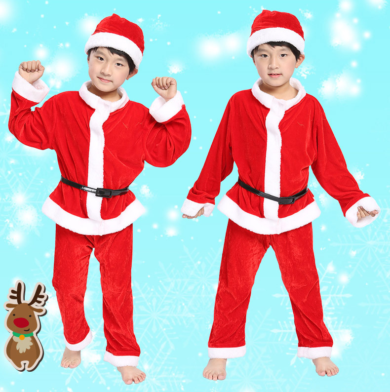 Children's Christmas Clothes cosplay Boys and Girls Christmas Clothes Halloween Performance Clothes Children's Clothes Santa Claus Clothes