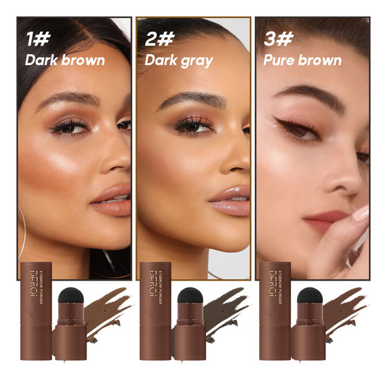 Cross-border DEROL seal eyebrow powder Amazon eyebrow Department styling cream wax eyebrow print eyebrow paste eyebrow brush set box eyebrow powder