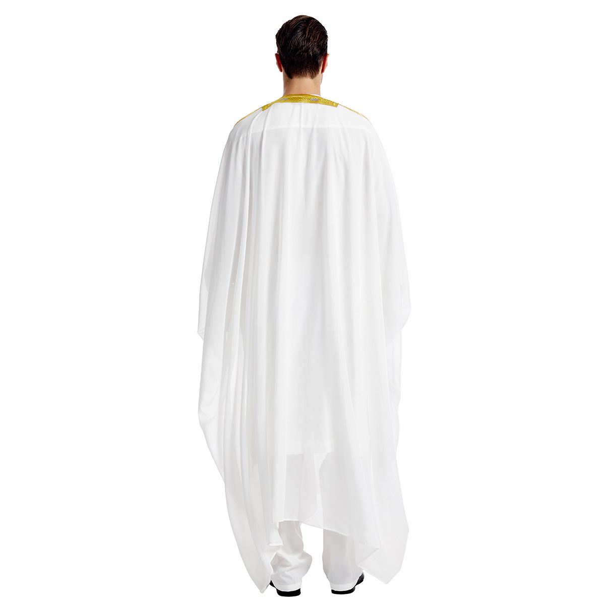 Factory in stock men's robe, TH834, Arabic men's embroidered long sleeve hanging beard gold bead chiffon outerwear