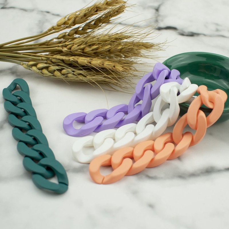 アクリルプラスチックチェーンバックル装飾塗装チェーン20*30オープンリング装飾品diyチェーン部品卸売り|undefined