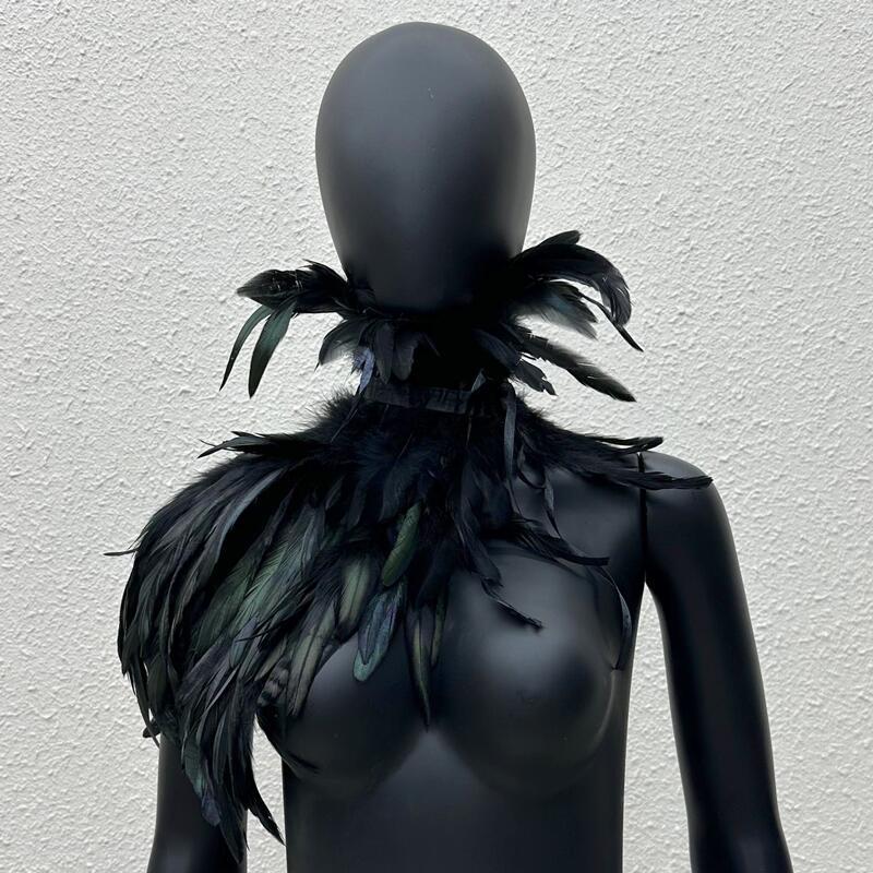 Amazon 11 Color Gothic Style Feather Word Shawl Stage Show Masquerade Halloween Costume Accessories
