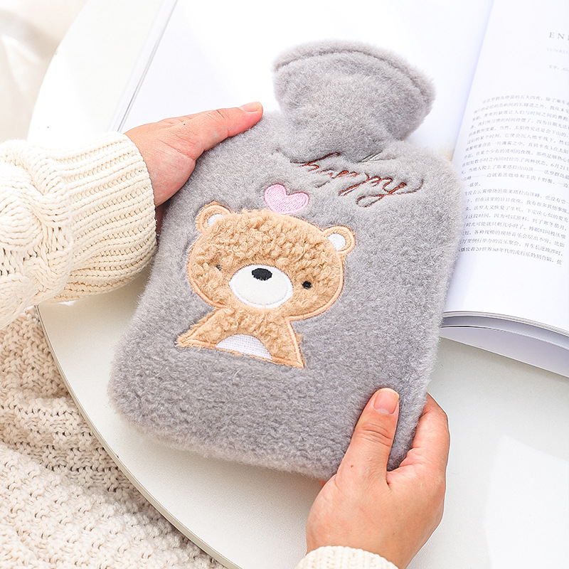 New Cartoon Plush Hot Water Bag Thickened Water Injection Student Women's Handbag Portable Cute Mini Hand Warmer Wholesale