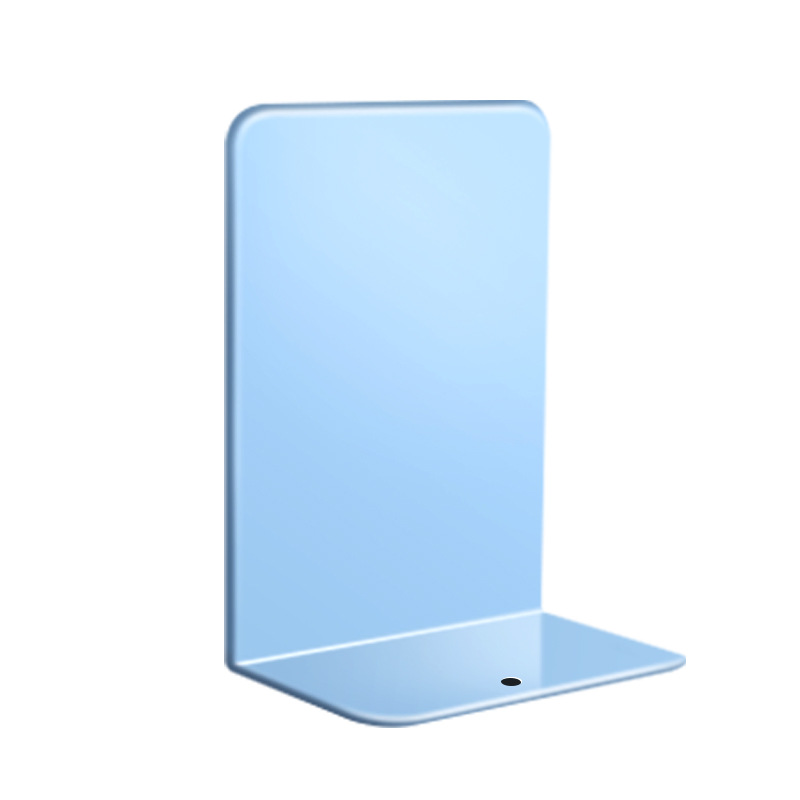 Metal book stand factory wholesale L-type large book file for students with desktop simple bookshelf book baffle partition rack
