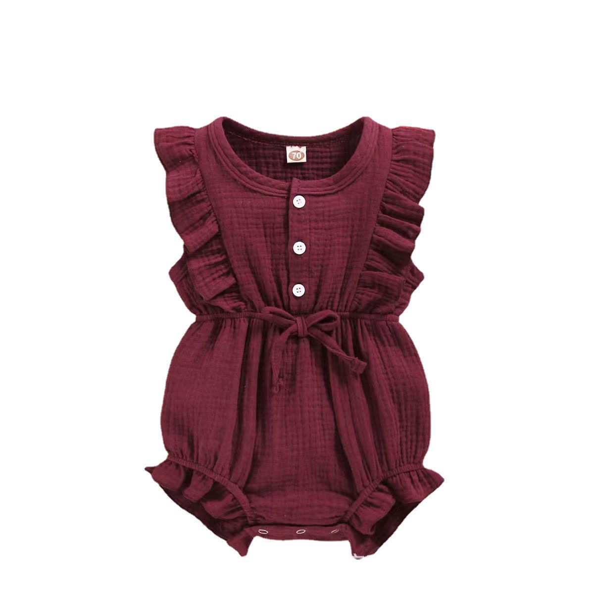 2025 summer baby jumpsuit ins thin newborn bag fart coat for baby girl sleeveless foreign style climbing suit