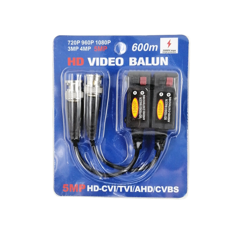 5MP 8MP HD twisted pair transmitter balun coaxial adapter AHD TVI signal connector 4K lightning protection