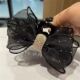 Rhinestone Block Mesh Bow Grip