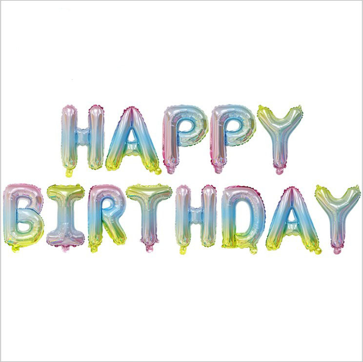 Happy birthday aluminum balloon for adults and children happybirthday years old party decoration scene layout