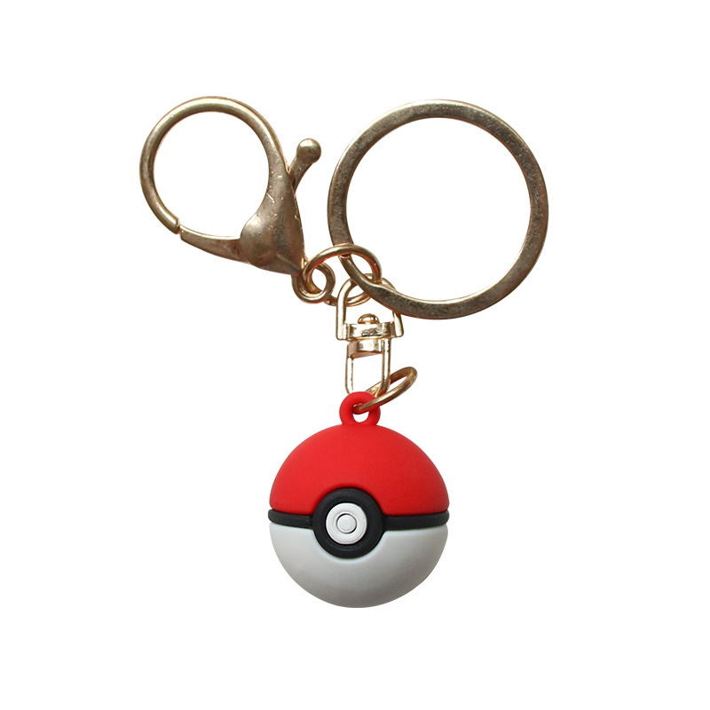 Pokemon Elf Game Stereo Ball Silicone Keychain Charm Pokemon Key Bag Pendant