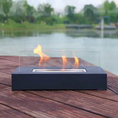 Cross-border supply desktop rectangular fireplace rectangular metal fireplace alcohol fireplace indoor outdoor alcohol stove