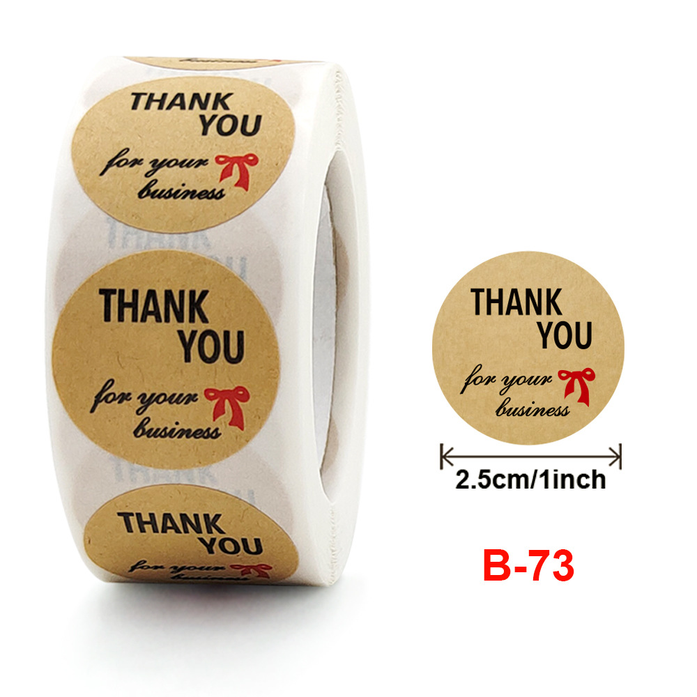 Cross-border roll packing kraft paper thanksgiving festival decoration baking label gift goods self-adhesive sticker 