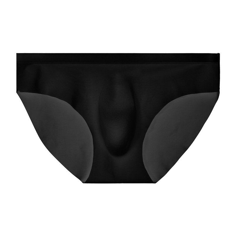 Catman Men's Underwear Ice Silk Seamless Briefs Summer Breathable Quick-drying Shorts Transparent Ultra-thin Sexy Men's Underwear