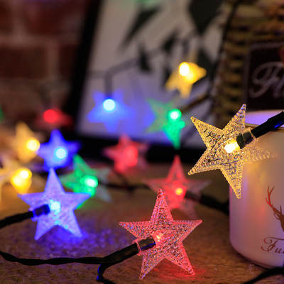 Cross-border Taobao solar light string LED Star Light Christmas holiday birthday garden decorative light outdoor color light string