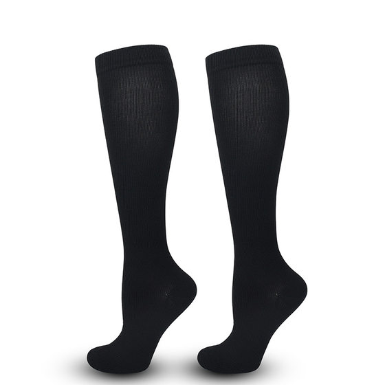 Solid Color Sports Compression Socks Anti-flexure Compression Socks Running Stretch Socks Suitable for Nurse Wrap Calf