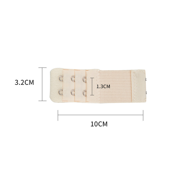 (Individually packaged) elastic three-row two-button stainless steel Bra extension buckle underwear buckle extension buckle