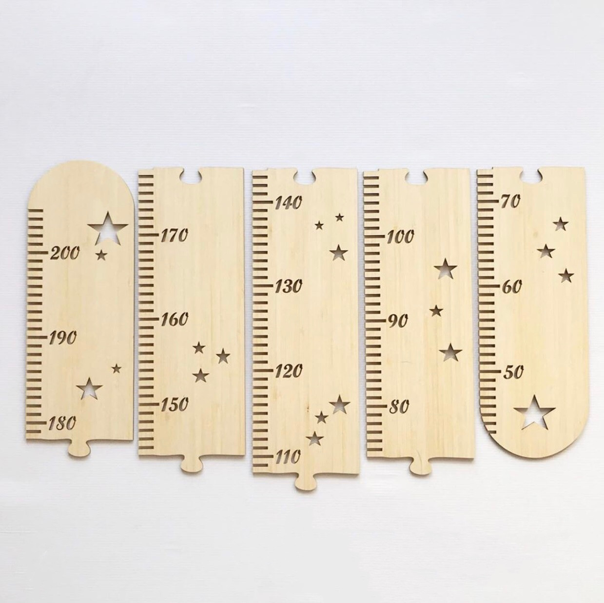 INS Nordic Style Stitching Wood Board High Feet Children's Room Star Wooden Growing Ruler Baby Photography Props