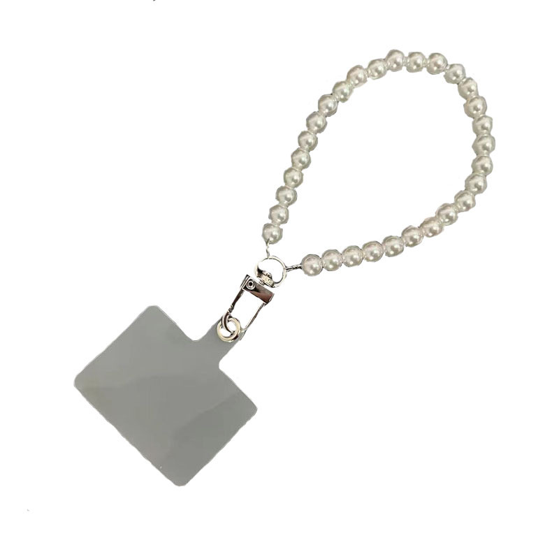 Elegant Pearl Hanging Neck Chain diy Mobile Phone Case Crossbody Chain Handmade Beaded Wrist Rope Universal Mobile Phone Gasket